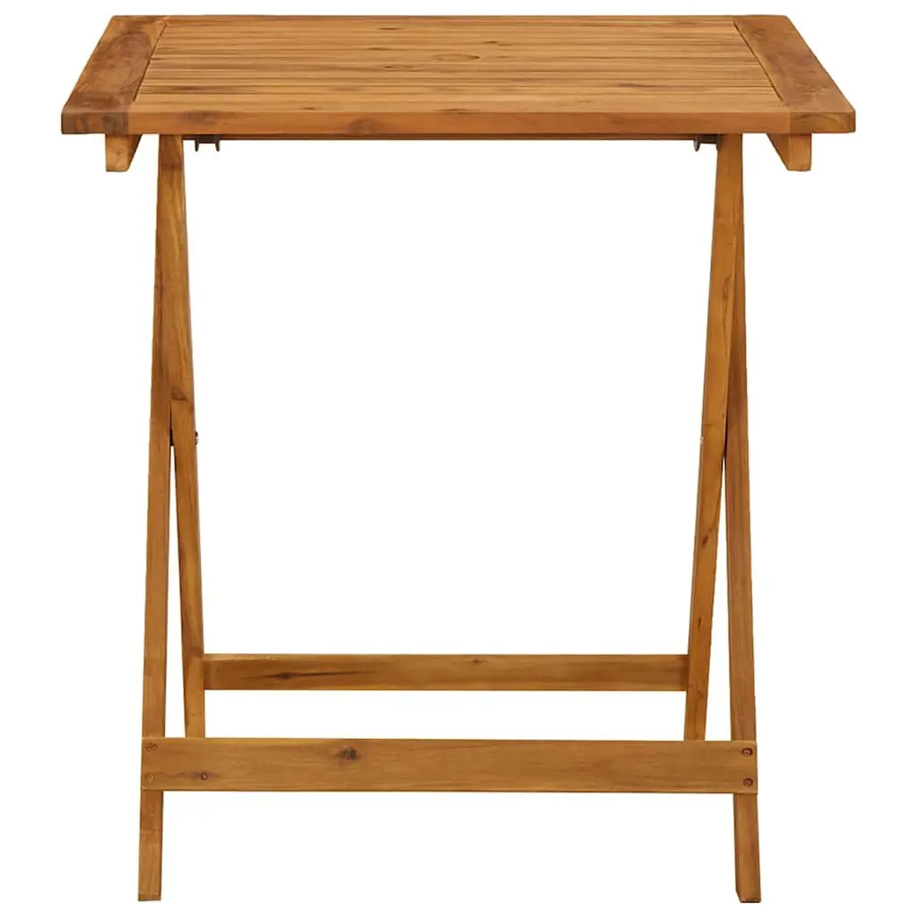 Folding Garden Dining Table 70x70x75cm Outdoor Patio Furniture Brown Wood