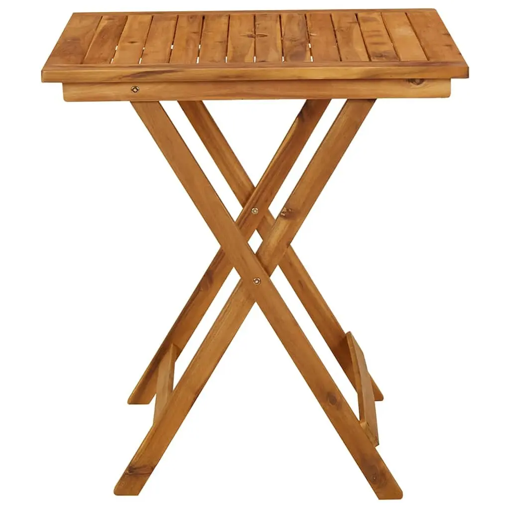 Folding Garden Dining Table 70x70x75cm Outdoor Patio Furniture Brown Wood