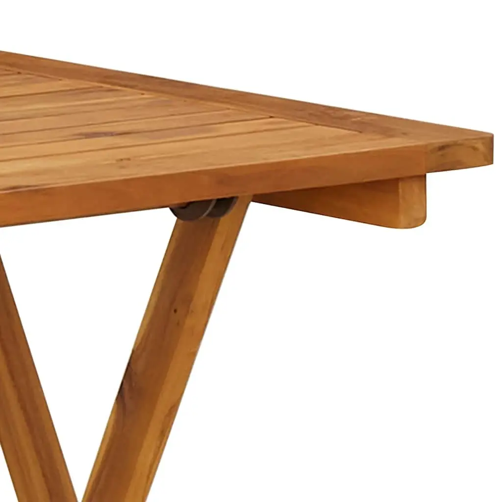 Folding Garden Dining Table 70x70x75cm Outdoor Patio Furniture Brown Wood