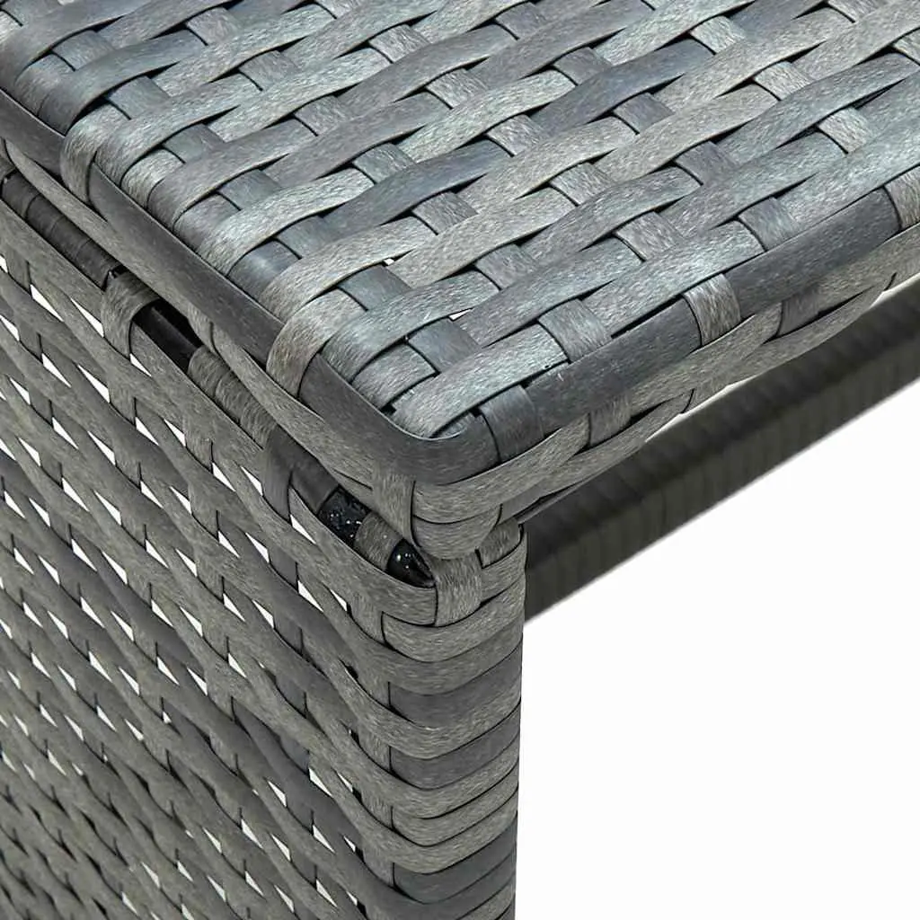 Coffee Table Anthracite Outdoor Garden Patio Poly Rattan Accent Furniture