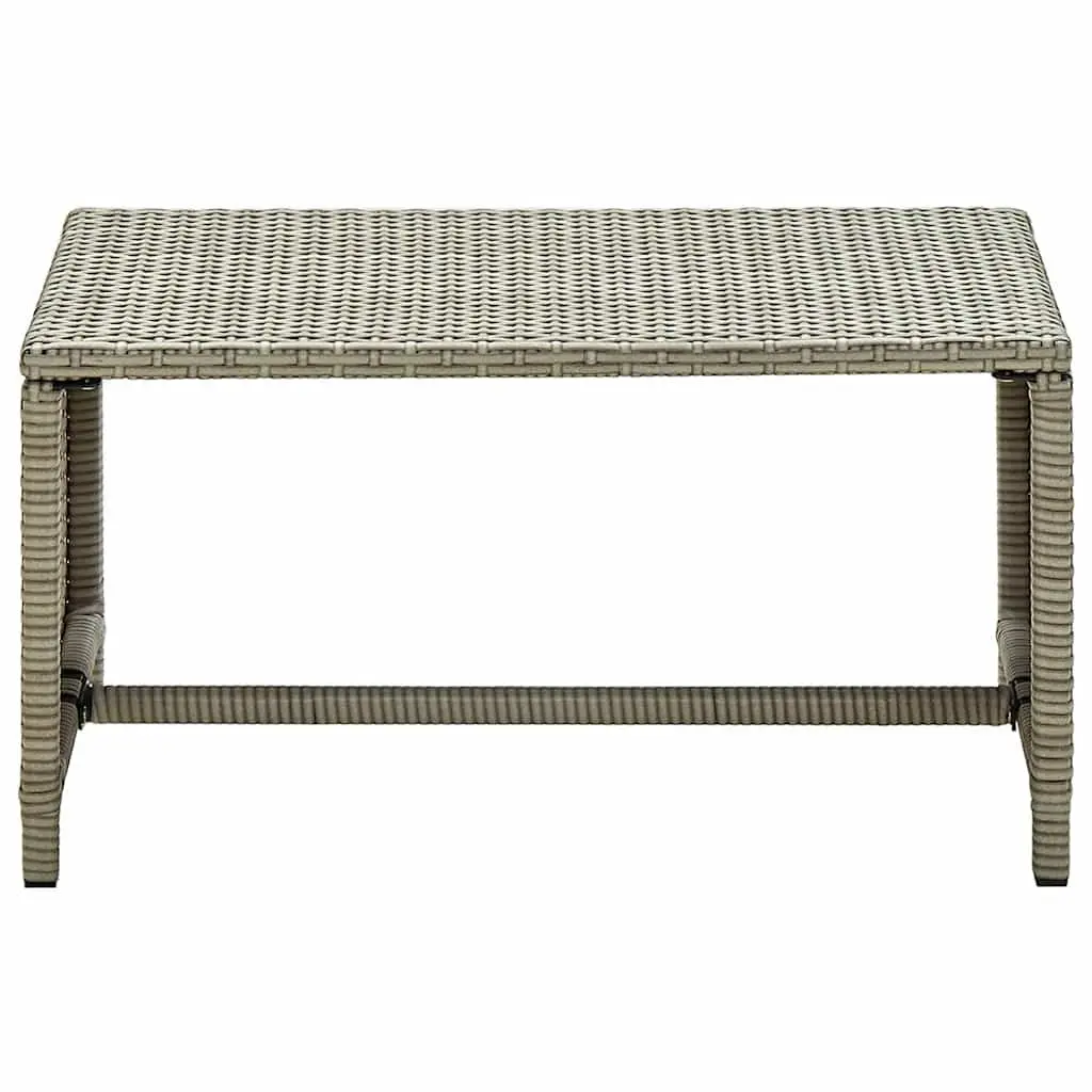 Coffee Table Beige Outdoor Garden Patio Poly Rattan Furniture Accent Leisure