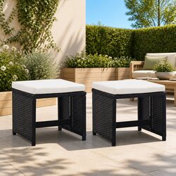 Specifications of Black Garden Stools Set with Cushions