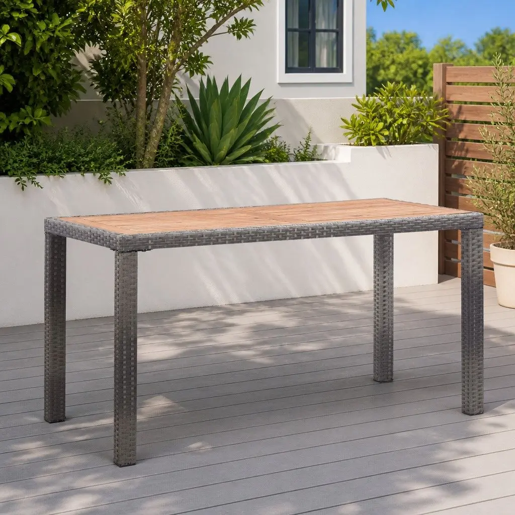 Outdoor Garden Table with Acacia Wood