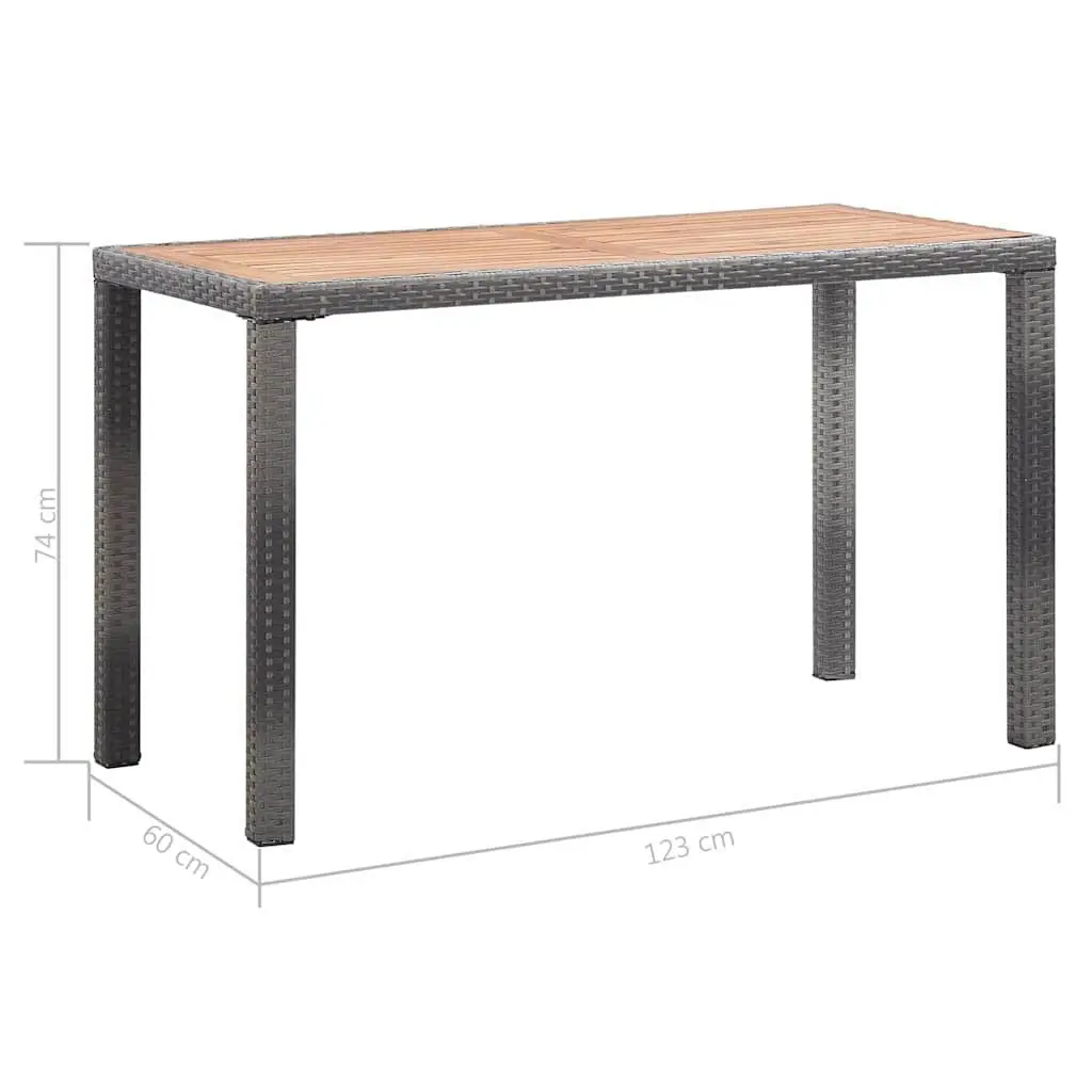 Outdoor Garden Table with Acacia Wood