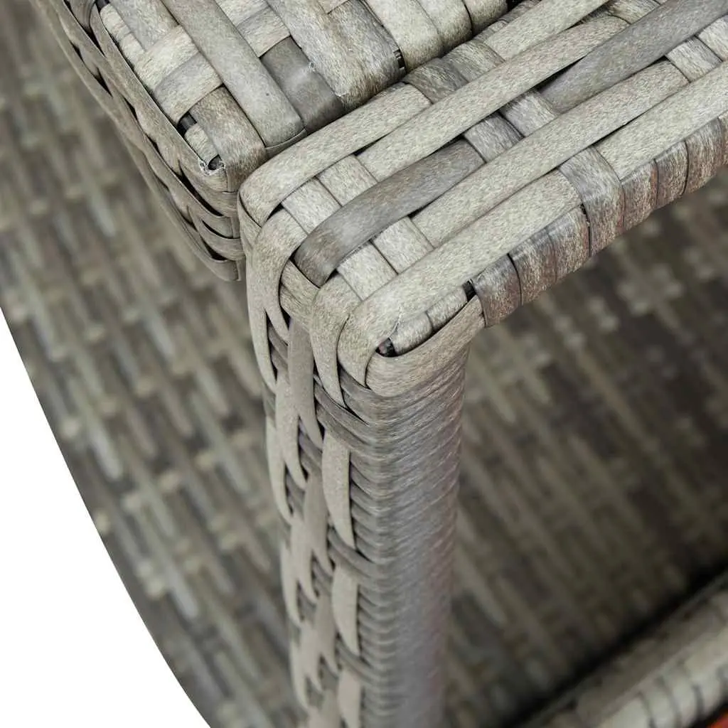 Grey Poly Rattan Hot Tub Surround