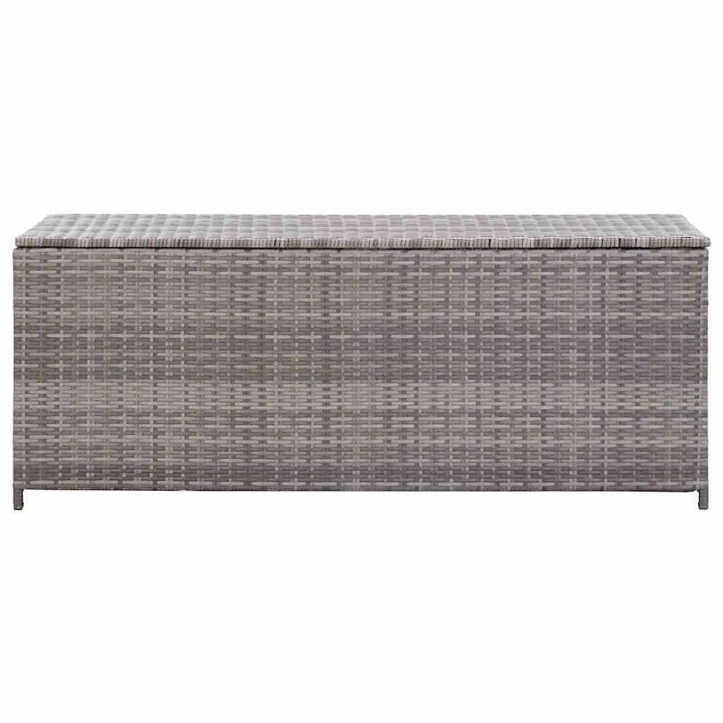 Garden Storage Box Grey 150x50x60cm Outdoor Rattan Chest Bench Furniture