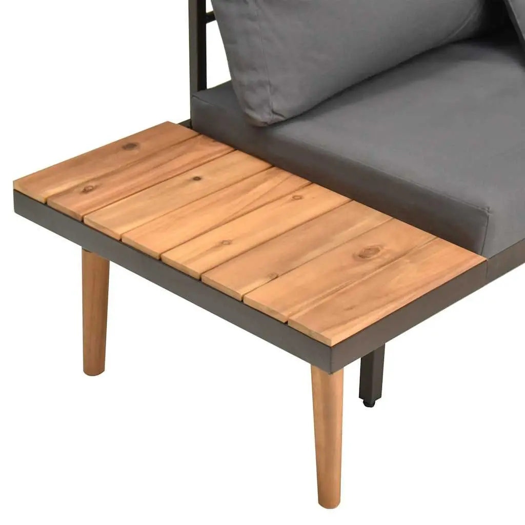 Garden Lounge Set Outdoor Sofa Patio Furniture 4 Piece Grey