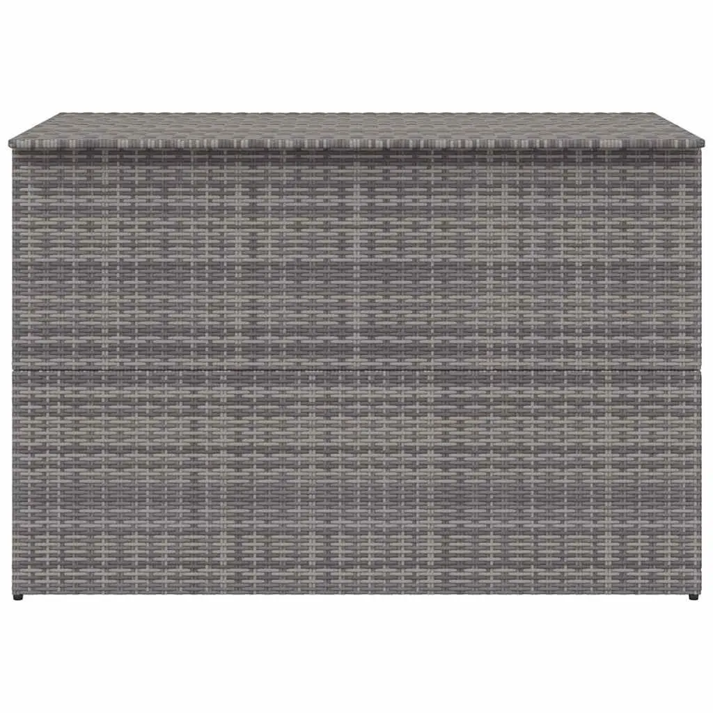 Outdoor Storage Box Grey Poly Rattan Garden Furniture Deck Patio Chest