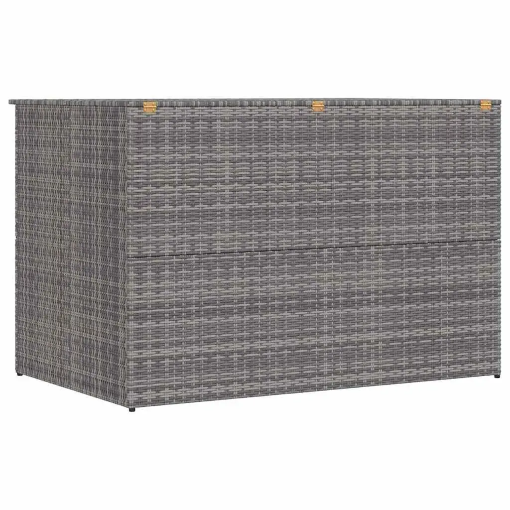 Outdoor Storage Box Grey Poly Rattan Garden Furniture Deck Patio Chest