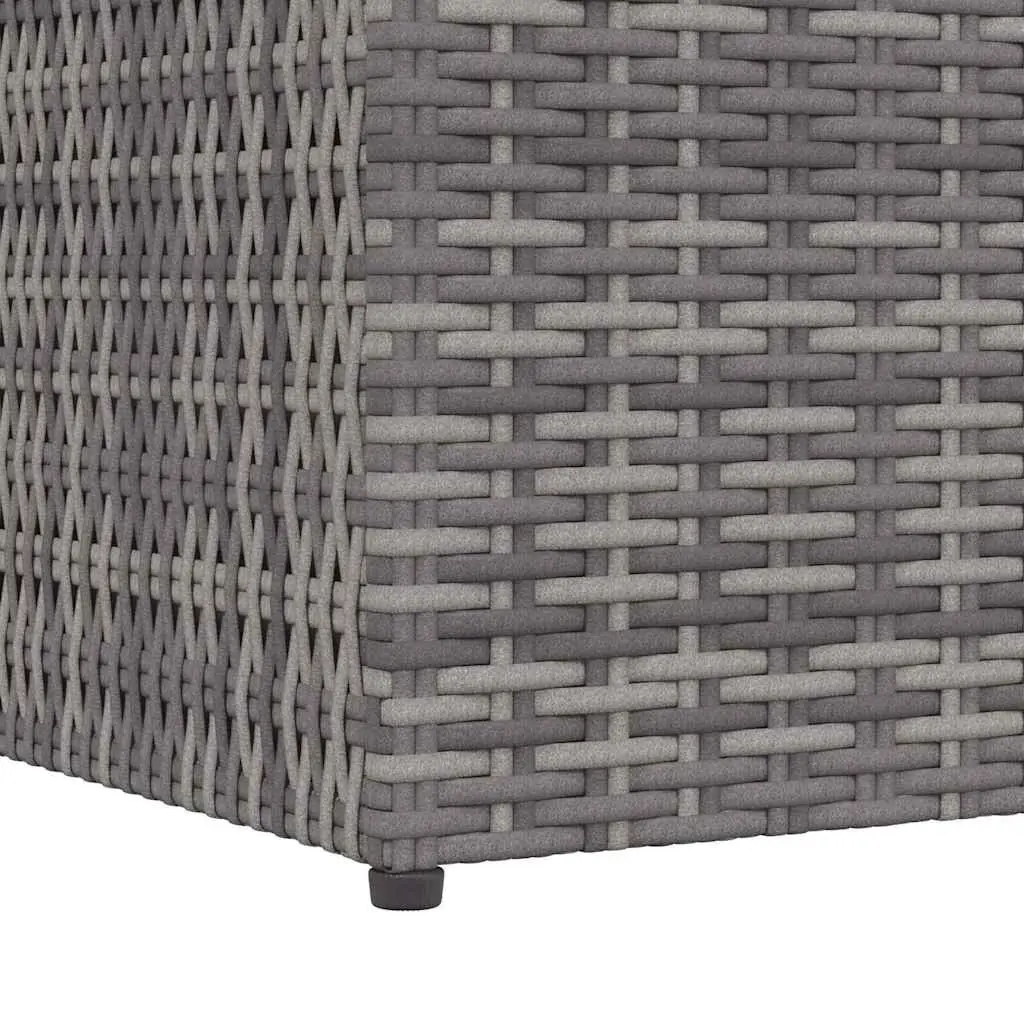 Outdoor Storage Box Grey Poly Rattan Garden Furniture Deck Patio Chest