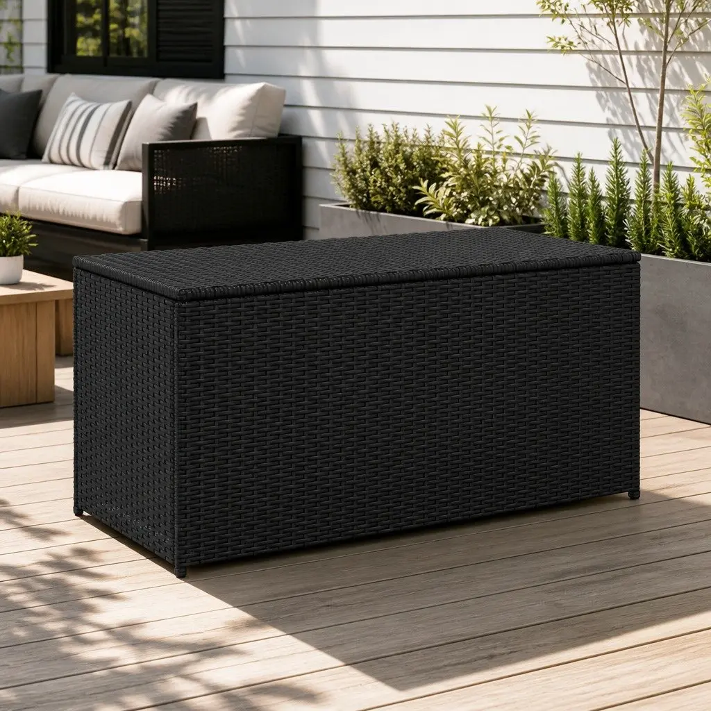 Outdoor Storage Box for Garden 100x50x50cm Black