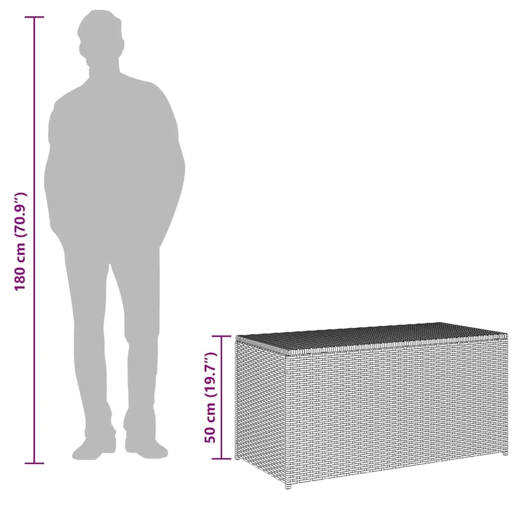 Outdoor Storage Box for Garden 100x50x50cm Black