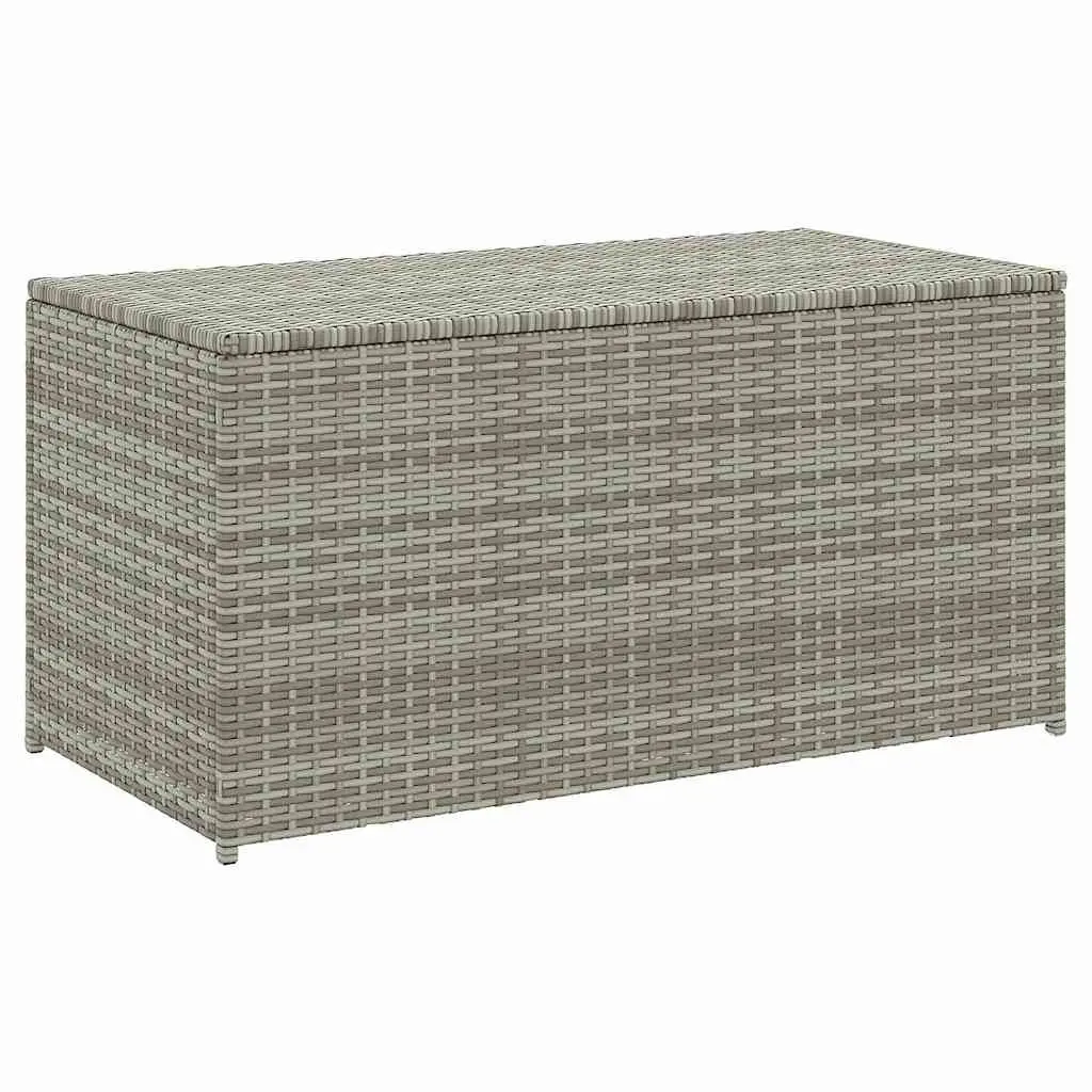 Outdoor Storage Box Poly Rattan 100x50x50cm Grey Garden Furniture