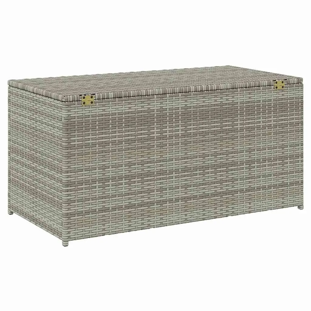 Outdoor Storage Box Poly Rattan 100x50x50cm Grey Garden Furniture