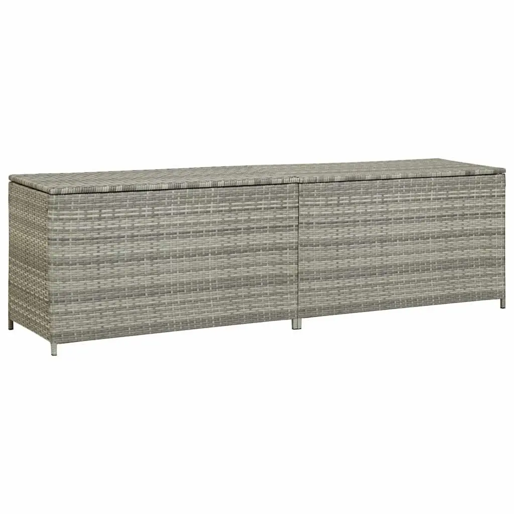 Outdoor Storage Box Garden Patio Furniture Grey 200 x 50 x 60 cm