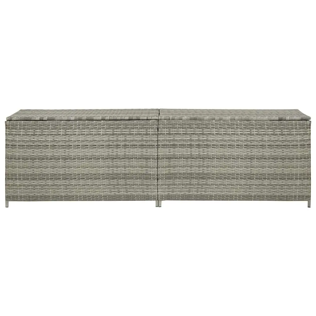 Outdoor Storage Box Garden Patio Furniture Grey 200 x 50 x 60 cm