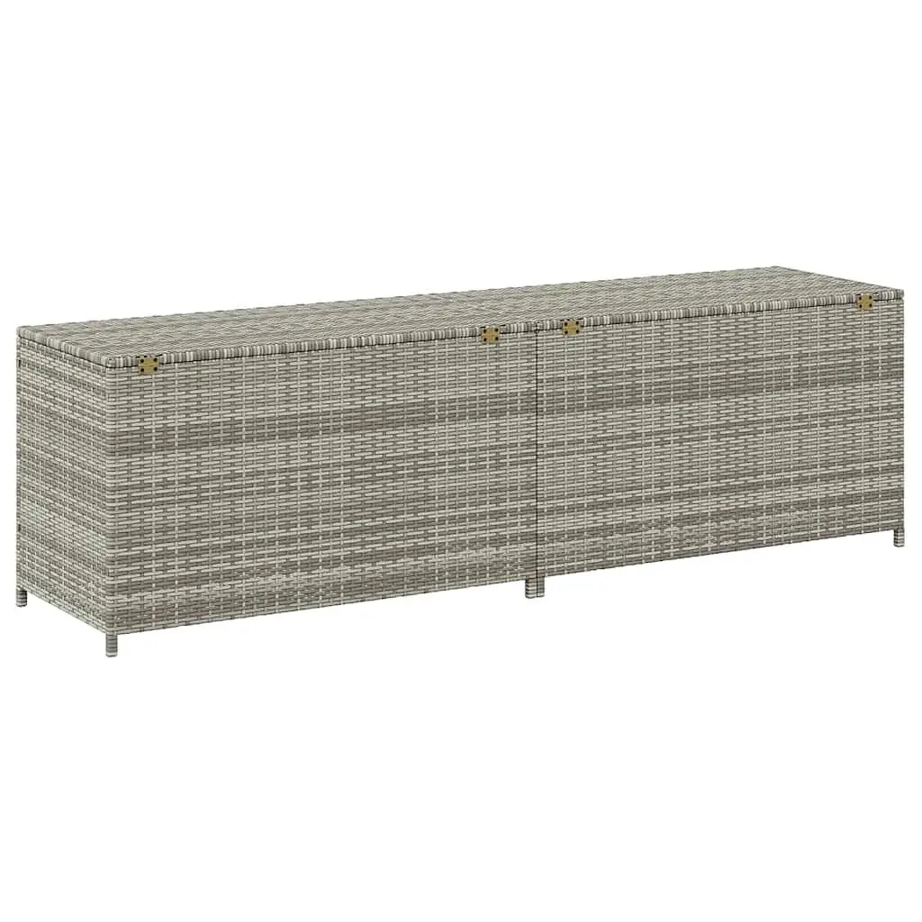 Outdoor Storage Box Garden Patio Furniture Grey 200 x 50 x 60 cm