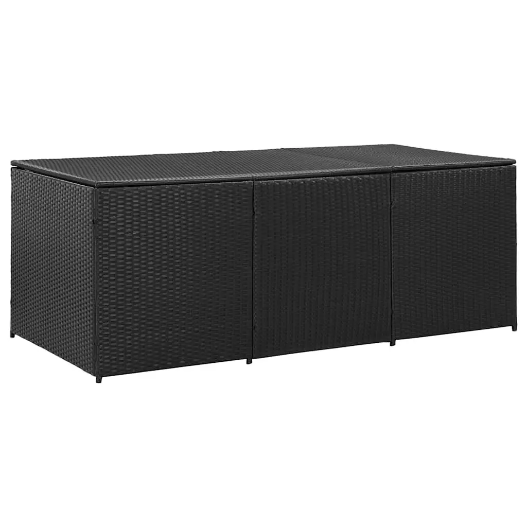 Garden Storage Box Outdoor Patio Furniture 180 x 90 x 70 cm Black
