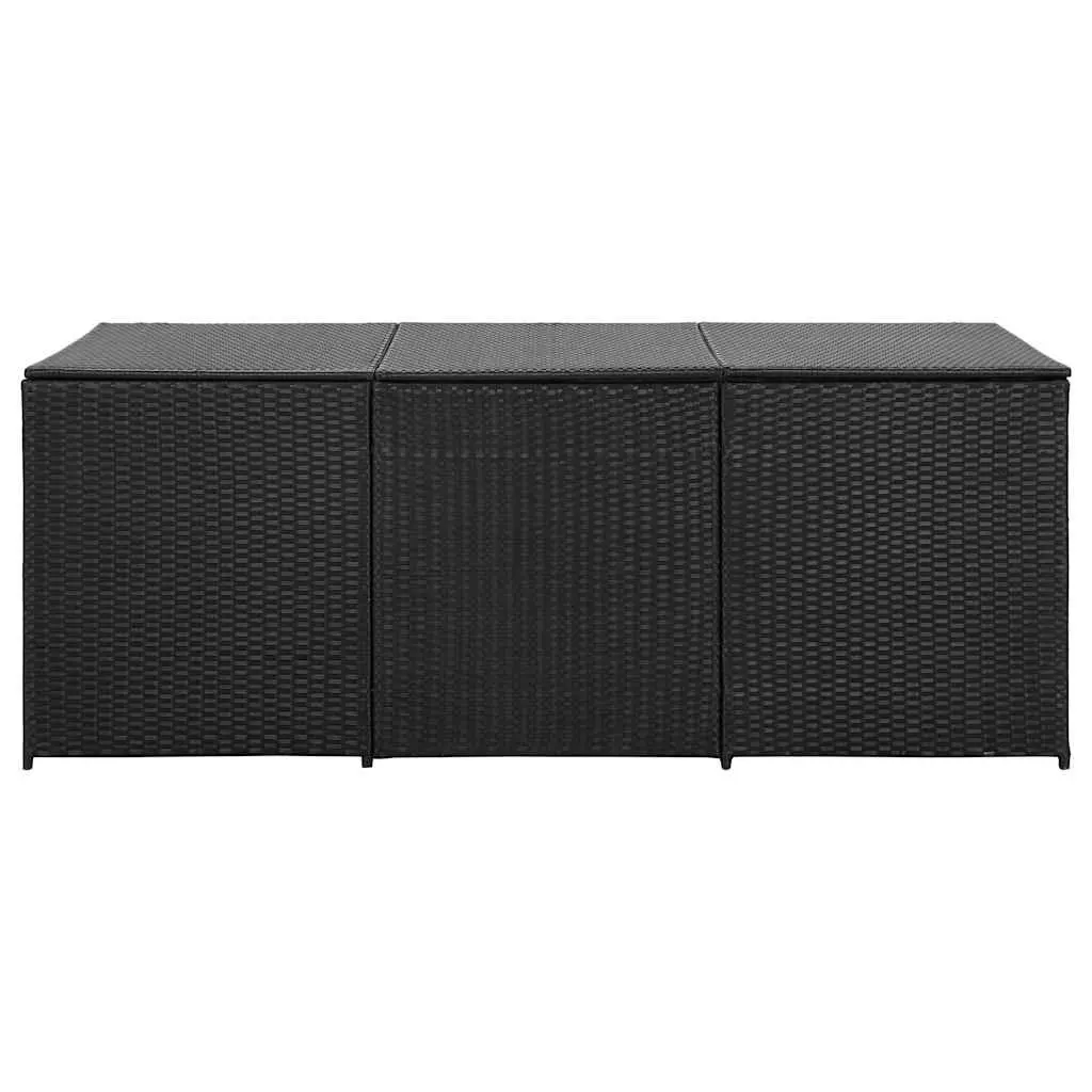 Garden Storage Box Outdoor Patio Furniture 180 x 90 x 70 cm Black