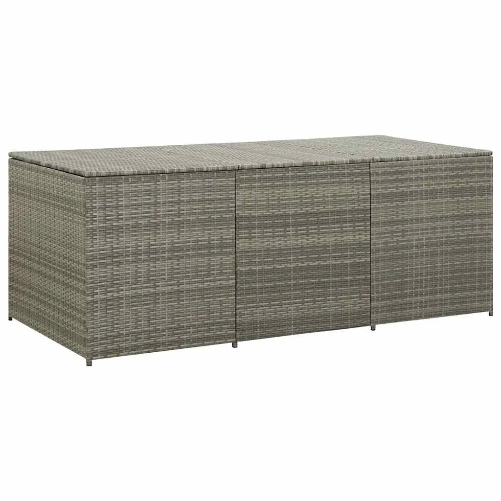 Outdoor Storage Box for Garden 180x90x70cm Grey Poly Rattan