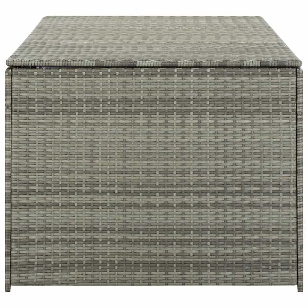 Outdoor Storage Box for Garden 180x90x70cm Grey Poly Rattan