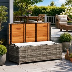 Grey Outdoor Storage Bench 120cm Specifications