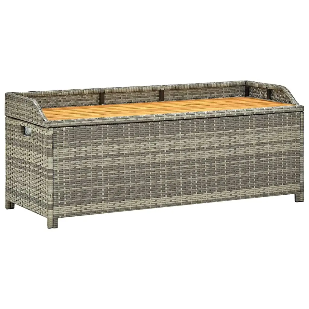 Grey Outdoor Storage Bench 120cm