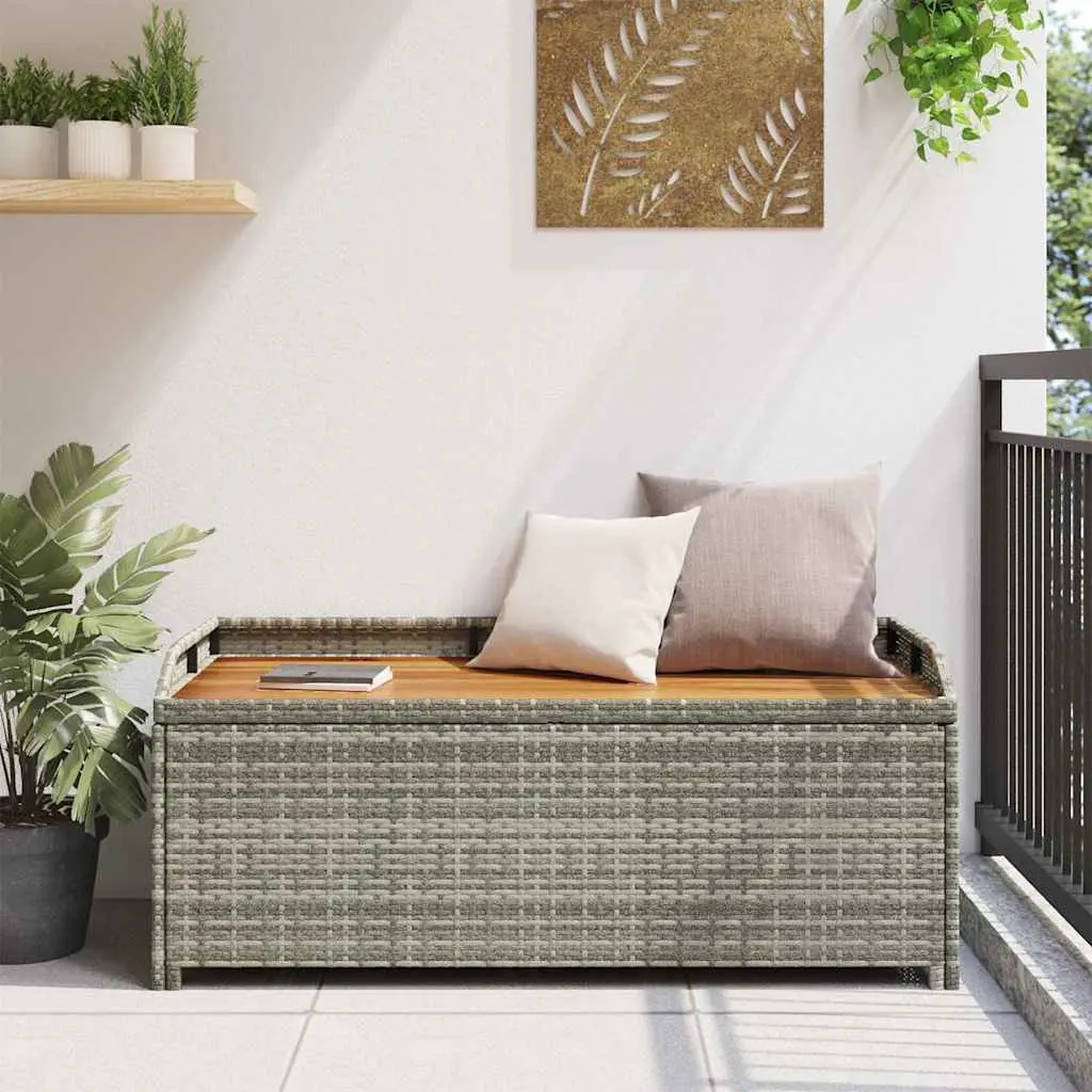 Grey Outdoor Storage Bench 120cm