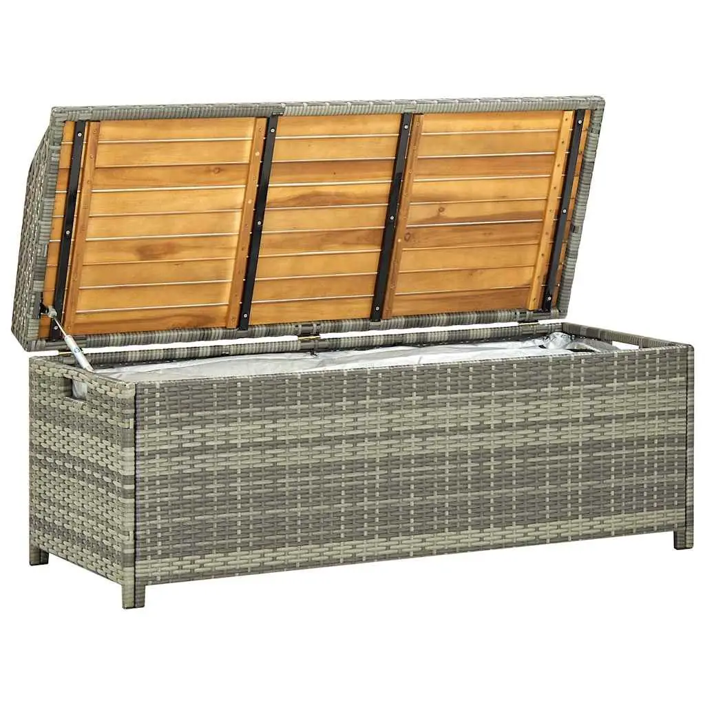 Grey Outdoor Storage Bench 120cm