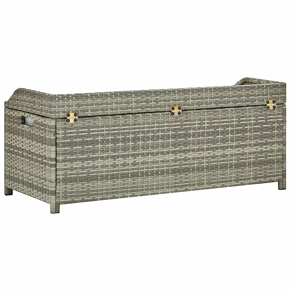 Grey Outdoor Storage Bench 120cm