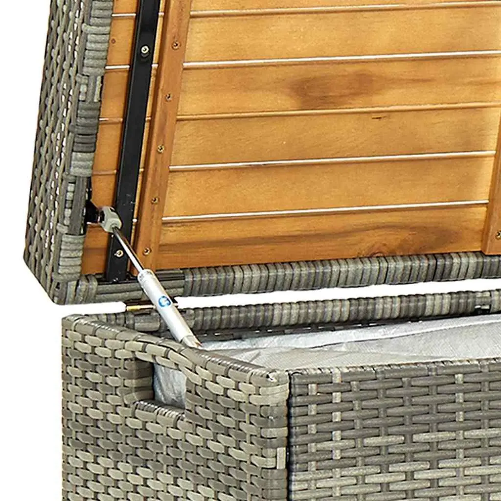 Grey Outdoor Storage Bench 120cm