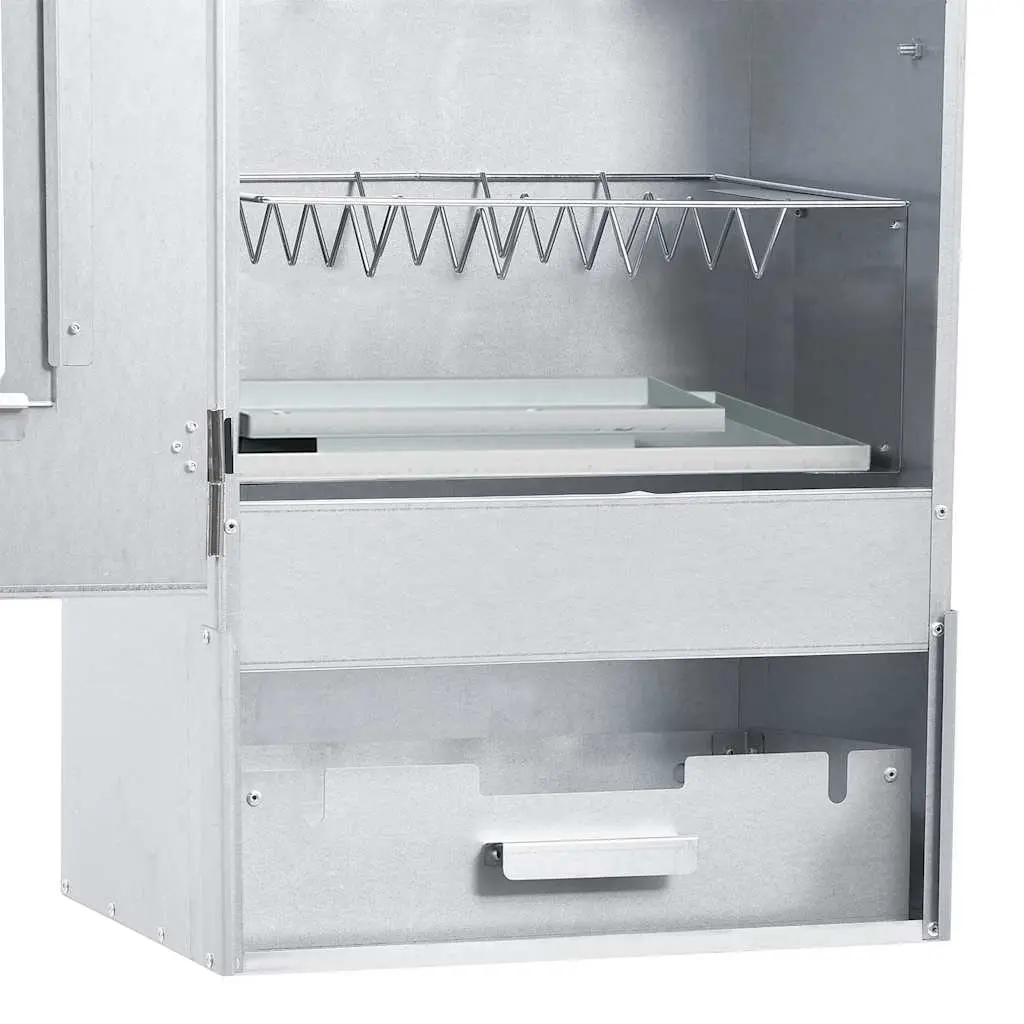 Outdoor BBQ Oven Smoker 83cm Tall Smoking Barbecue Grill with Thermometer Window
