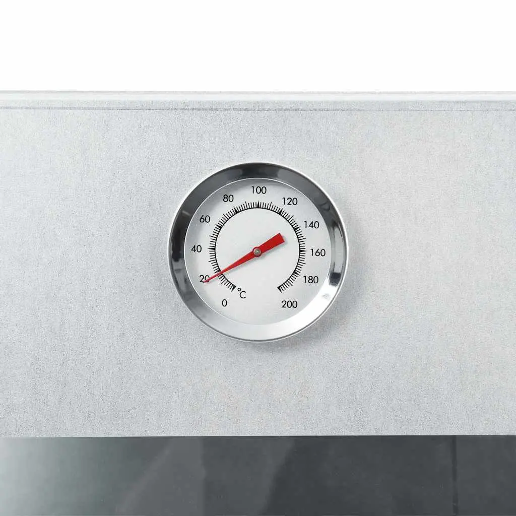 Outdoor BBQ Oven Smoker 83cm Tall Smoking Barbecue Grill with Thermometer Window