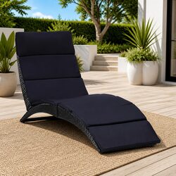 Specifications of the Foldable Poly Rattan Sun Lounger