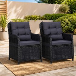 Specifications of Outdoor Chairs 2 pcs Set with Cushions