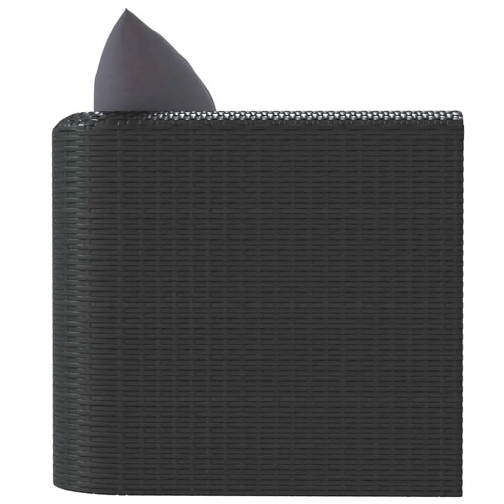 Outdoor Single Sofa for Garden Patio Black