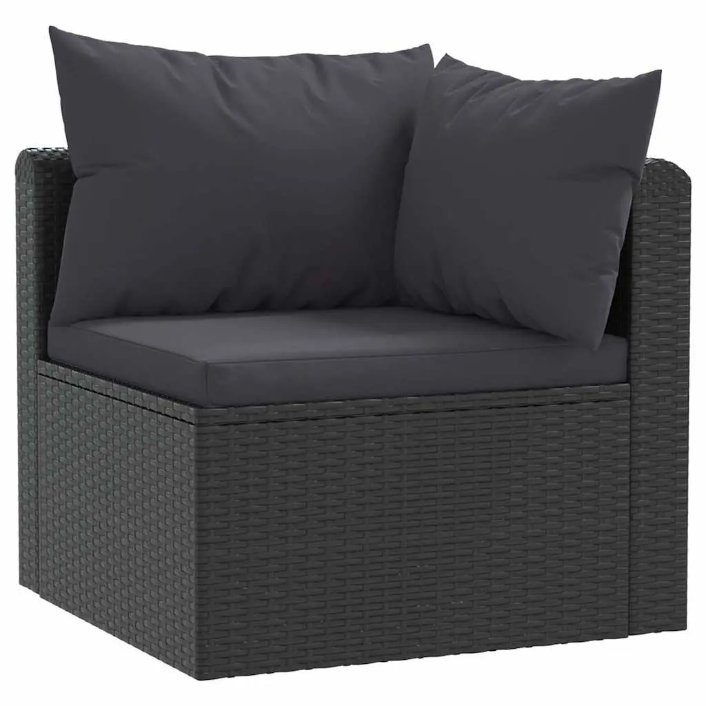 Outdoor Sectional Sofa Set 2 Piece Poly Rattan Garden Patio Seating with