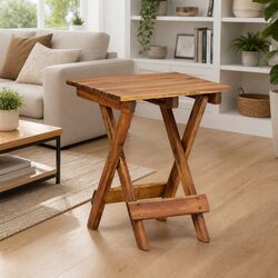 Dimensions and Materials of the Acacia Wood Plant Stand