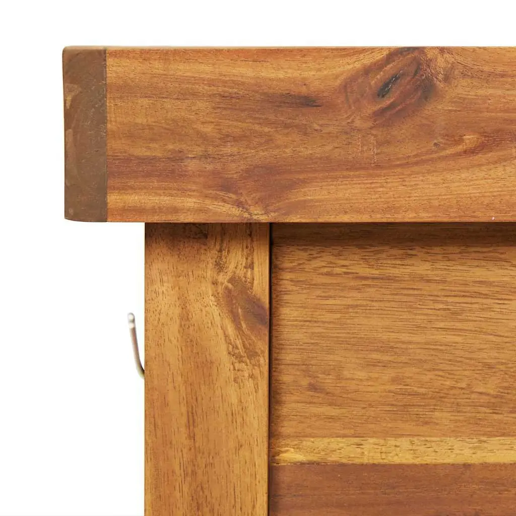 Garden Work Bench for Potting Table Use Solid Acacia Wood Zinc Top with Storage Shelf