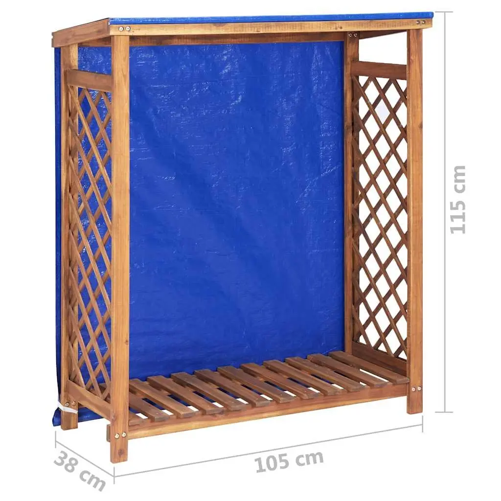Firewood Storage Shed Outdoor Log Rack 105x38x115 cm