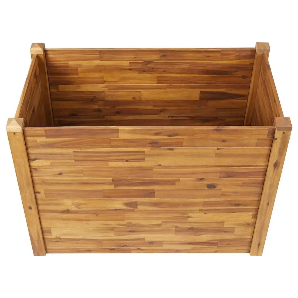 Raised Garden Bed Wooden Planter Box Outdoor Flowers Vegetables Herbs Patio Deck