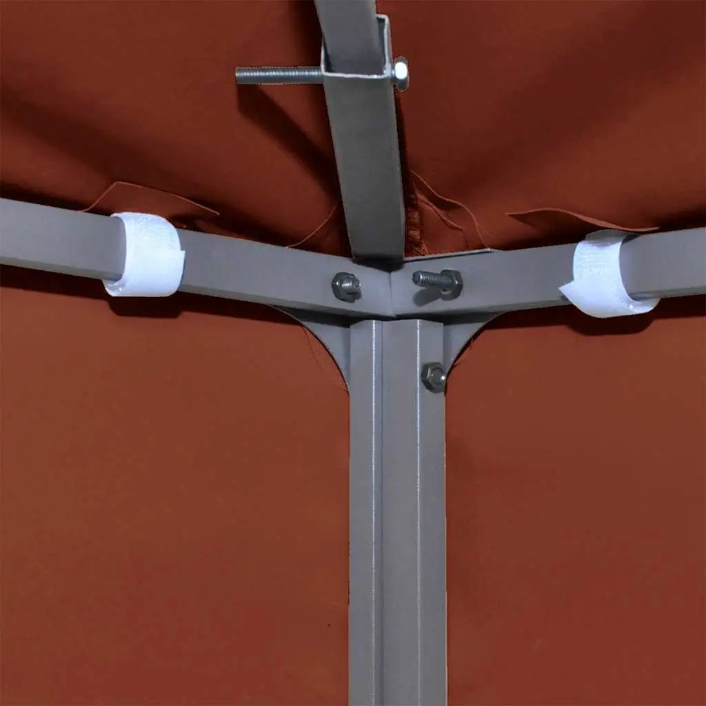 2-Tier Gazebo Top Cover Outdoor Use 4x3 m Waterproof Replacement Canopy Brown