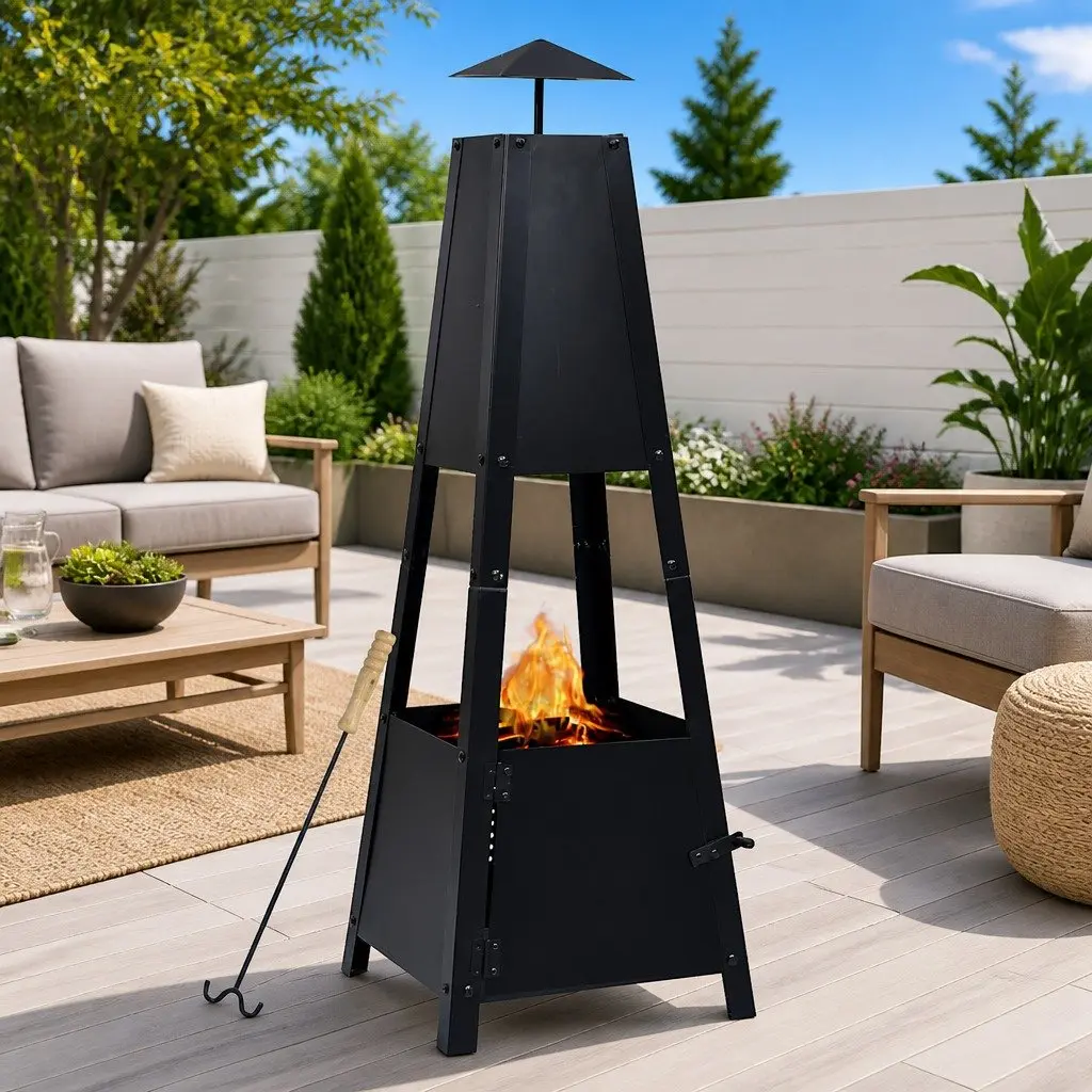 Black Pyramid Fire Pit