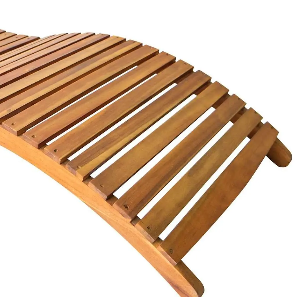 Sun Lounger Outdoor Patio Garden Folding Chair Brown