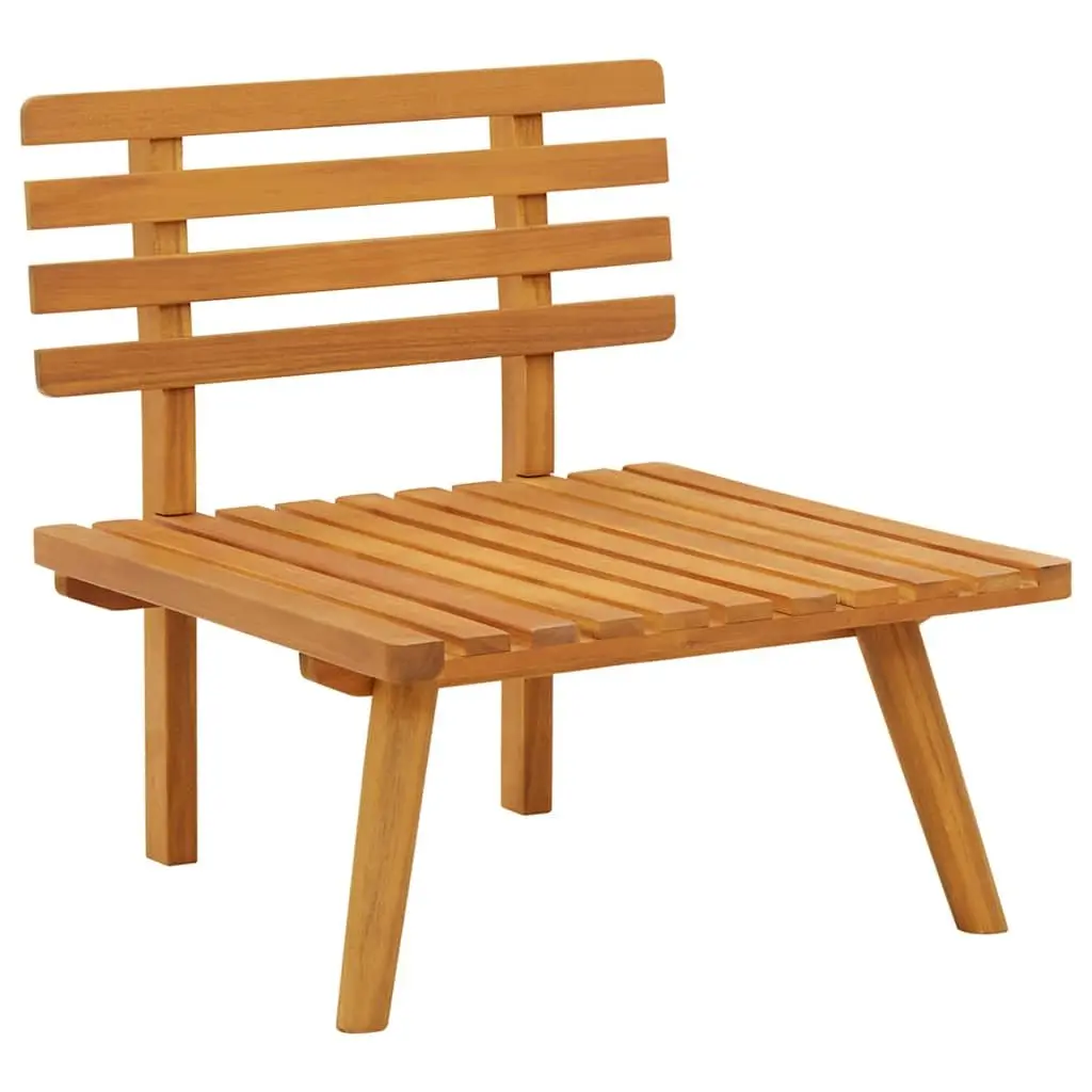 Outdoor Garden Chair for Patio and Garden Solid Acacia Wood with Cushions Brown