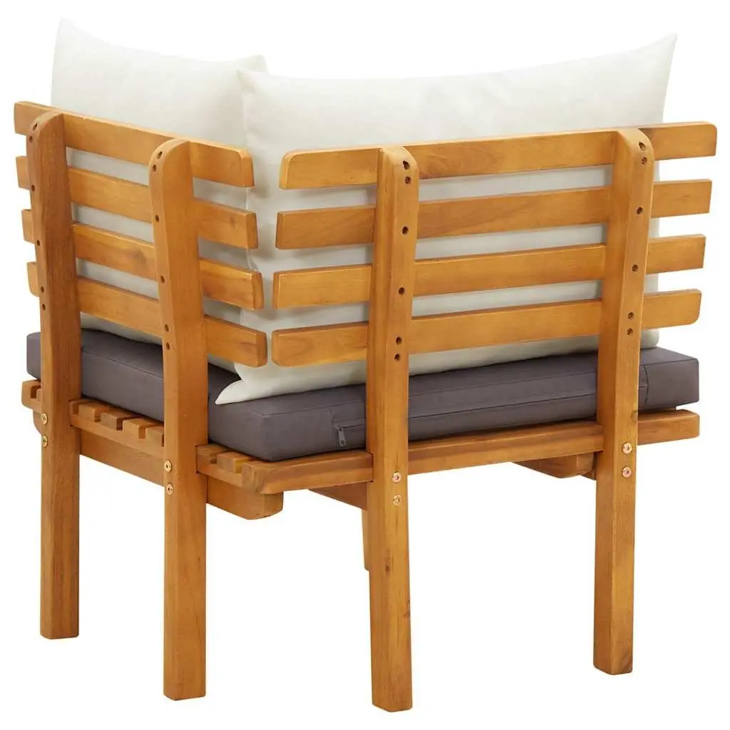 Outdoor Sectional Seating Unit Brown Garden Corner Sofa with Cushions
