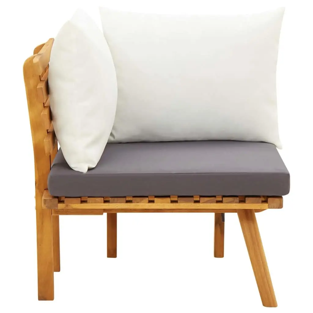 Outdoor Sectional Seating Unit Brown Garden Corner Sofa with Cushions