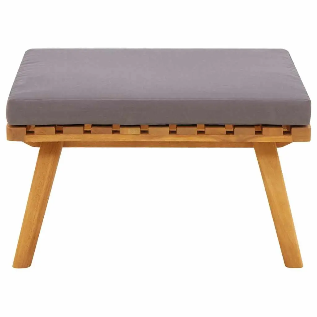 Outdoor Footstool for Garden Patio 60 x 60 x 29 cm Brown Acacia Wood