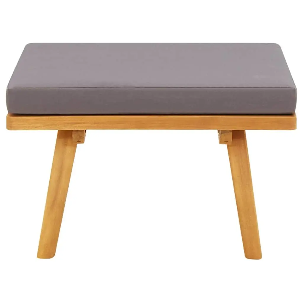 Outdoor Footstool for Garden Patio 60 x 60 x 29 cm Brown Acacia Wood