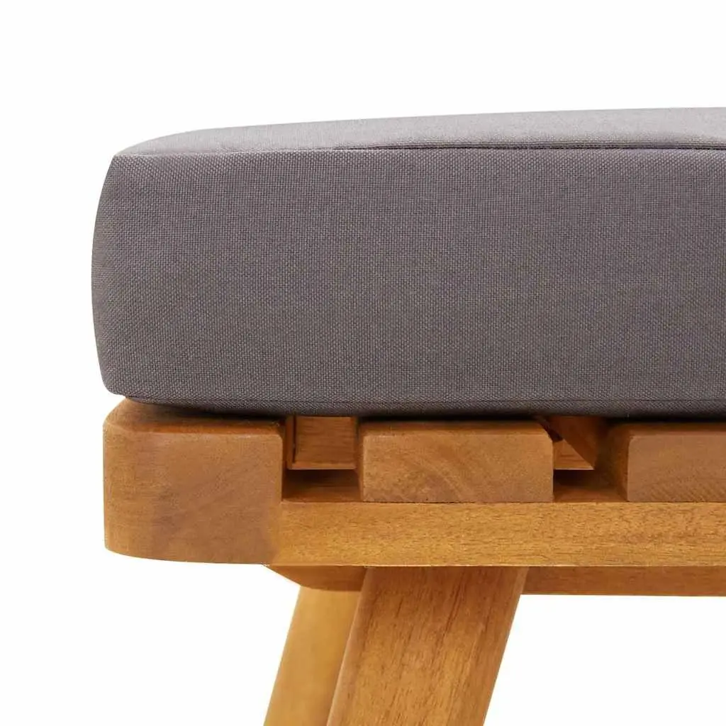 Outdoor Footstool for Garden Patio 60 x 60 x 29 cm Brown Acacia Wood